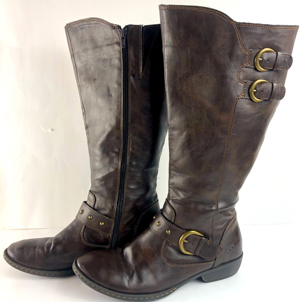 Boc brown leather riding boots size 10m